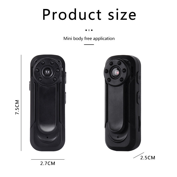 A8 Backclip Outdoor WiFi Motion Detect Sports DV Camera