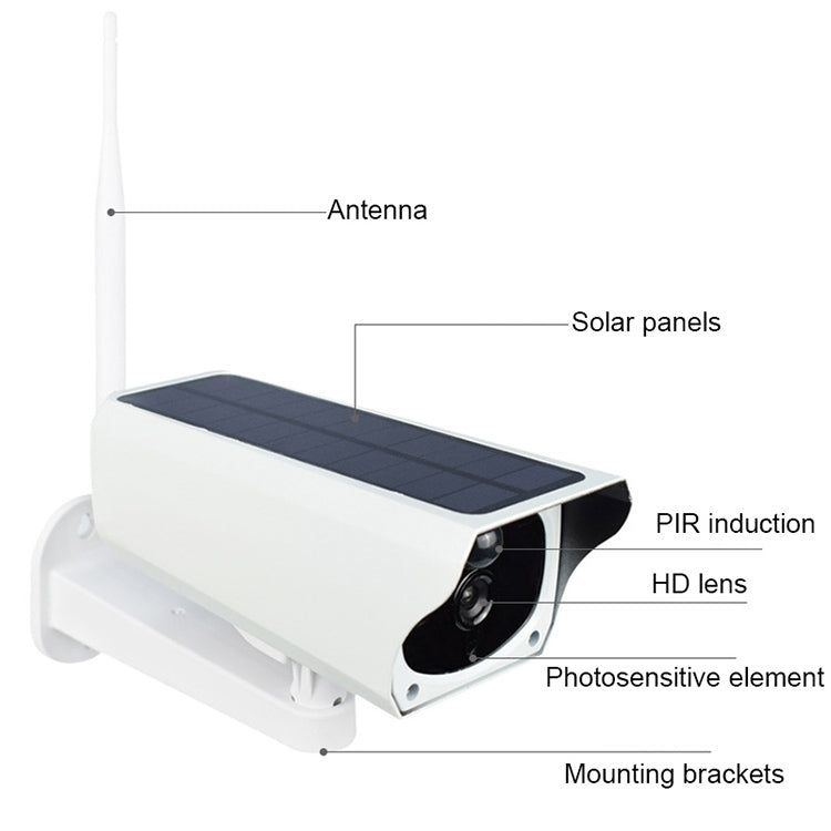 T1 2 Megapixel 4G Version Outdoor Waterproof Solar HD Monitor Camera without Battery & Memory, Support Infrared Night Vision & Motion Detection / Alarm & Voice Intercom & Mobile Surveillance