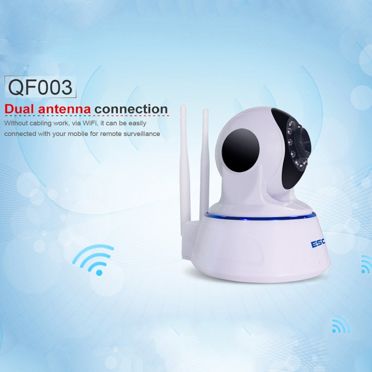 ESCAM QF003 1/4 inch 1080P 2.0MP WiFi IP PTZ Camera, Support Motion Detection / Night Vision, IR Distance: 5-10m