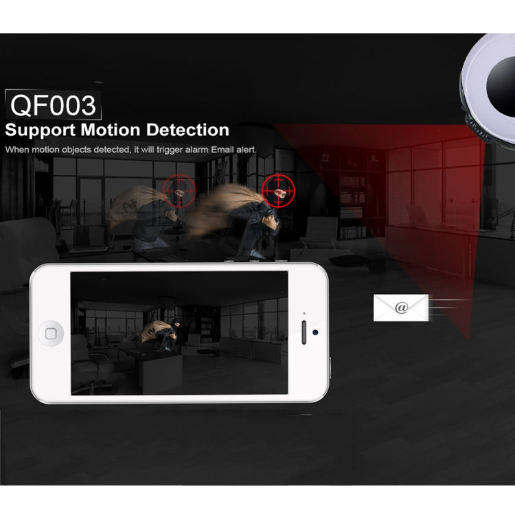 ESCAM QF003 1/4 inch 1080P 2.0MP WiFi IP PTZ Camera, Support Motion Detection / Night Vision, IR Distance: 5-10m