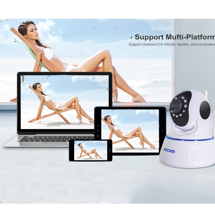 ESCAM QF003 1/4 inch 1080P 2.0MP WiFi IP PTZ Camera, Support Motion Detection / Night Vision, IR Distance: 5-10m