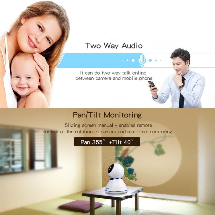 ESCAM Sunny QF507 1/4 inch 1080P 2.0MP WiFi IP PTZ Camera, Support Motion Detection / Night Vision, IR Distance: 10m