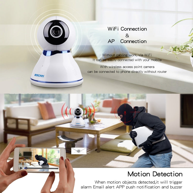 ESCAM Sunny QF507 1/4 inch 1080P 2.0MP WiFi IP PTZ Camera, Support Motion Detection / Night Vision, IR Distance: 10m