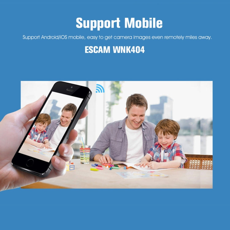 ESCAM WNK404 4CH 1080P 1/4 inch CMOS 1.0 Mega Pixel WiFi Bullet IP Camera NVR Kits, Support Night Vision / Motion Detection