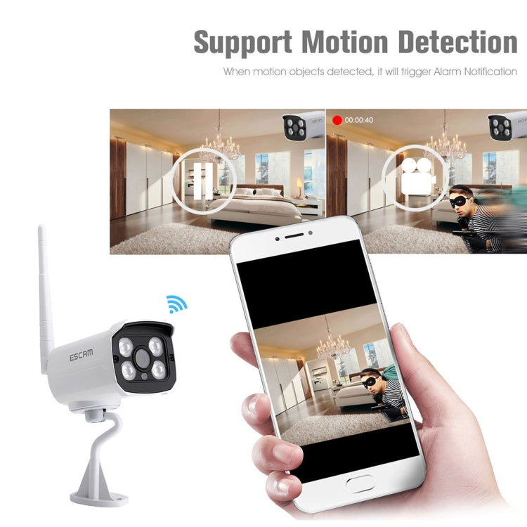 ESCAM WNK803 8CH 1080P 1/4 inch CMOS 2.0 Mega Pixel WiFi Bullet IP Camera NVR Kits, Support Night Vision / Motion Detection