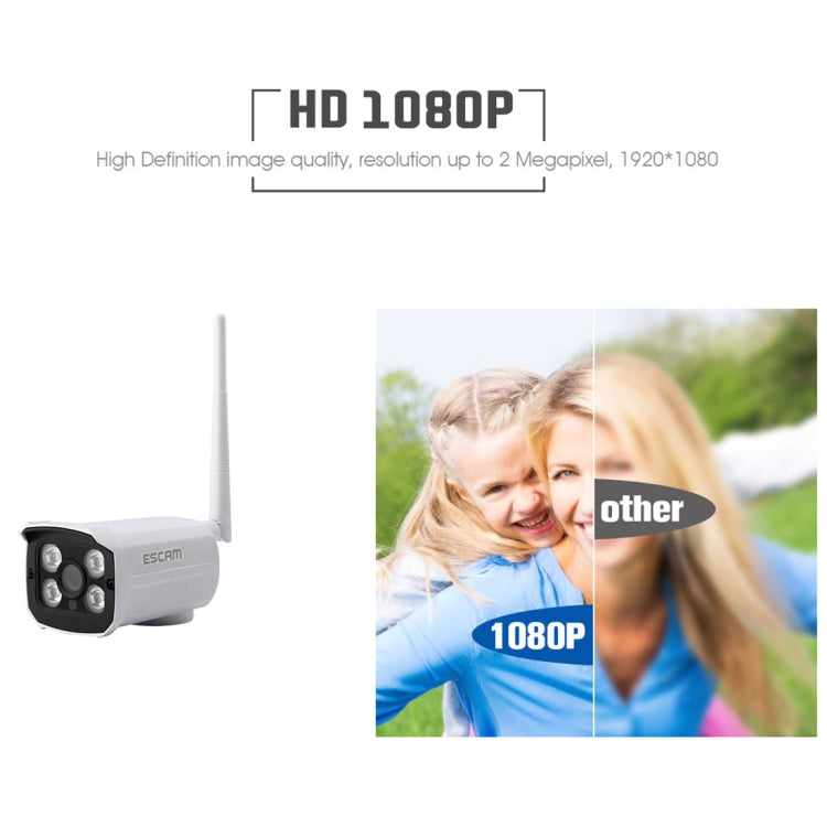 ESCAM WNK803 8CH 1080P 1/4 inch CMOS 2.0 Mega Pixel WiFi Bullet IP Camera NVR Kits, Support Night Vision / Motion Detection