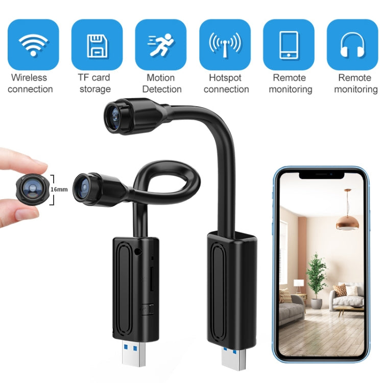 W11 1.0 Million Pixels USB Home Mobile Phone Remote Wireless Camera, Support Motion Detection & TF Card