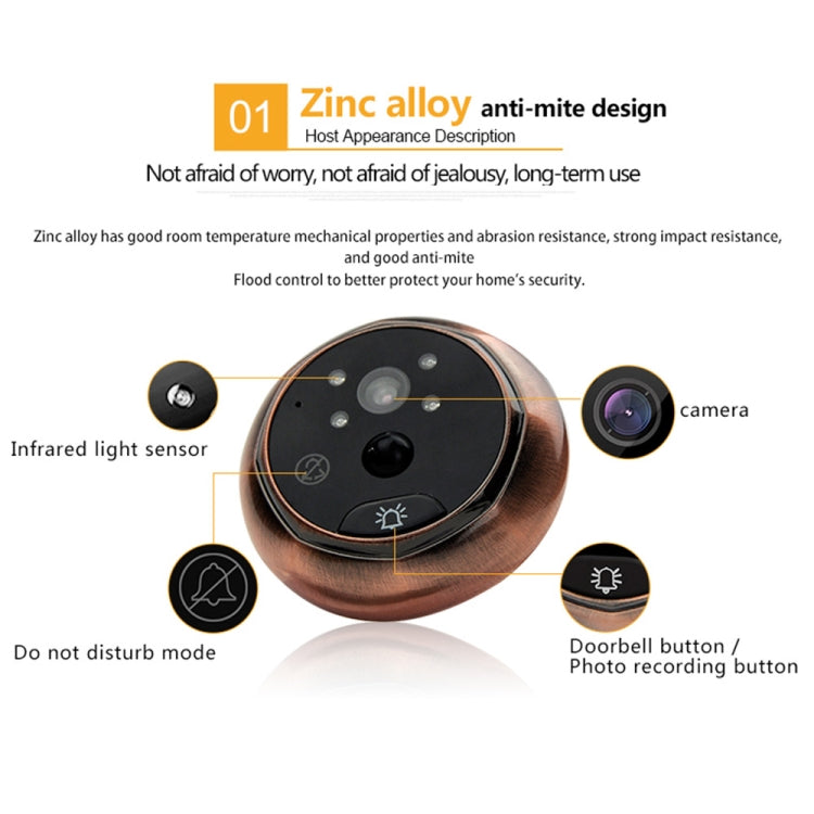 YB-45AHD-M 4.5 Inch Motion Detection Camera Video Smart Digital Door Viewer