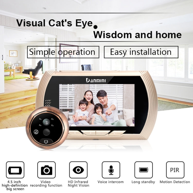 YB-45AHD-M 4.5 Inch Motion Detection Camera Video Smart Digital Door Viewer