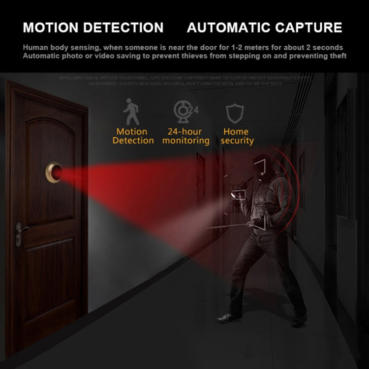YB-45AHD-M 4.5 Inch Motion Detection Camera Video Smart Digital Door Viewer
