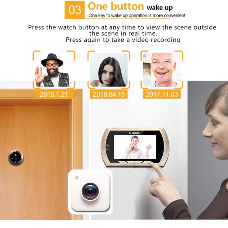 YB-45AHD-M 4.5 Inch Motion Detection Camera Video Smart Digital Door Viewer