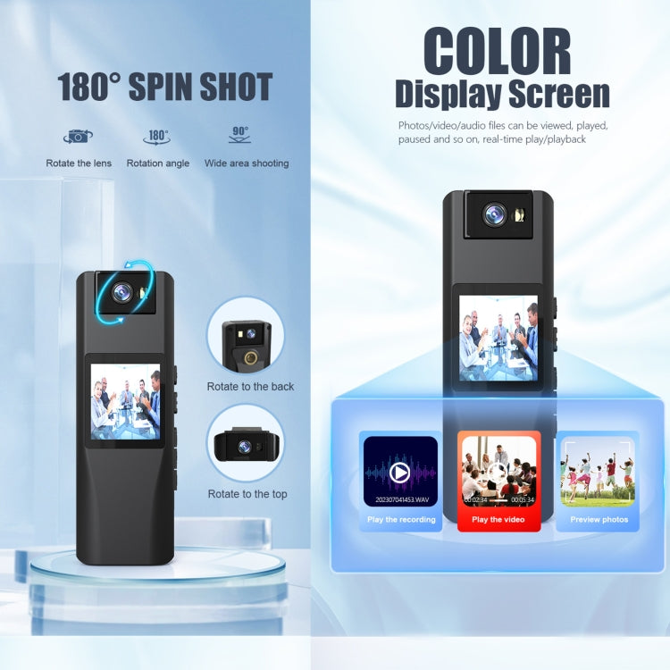 L12 180 Degrees Rotation Conference Video Recording Camera Mini HD 720P WiFi Camera  - Black