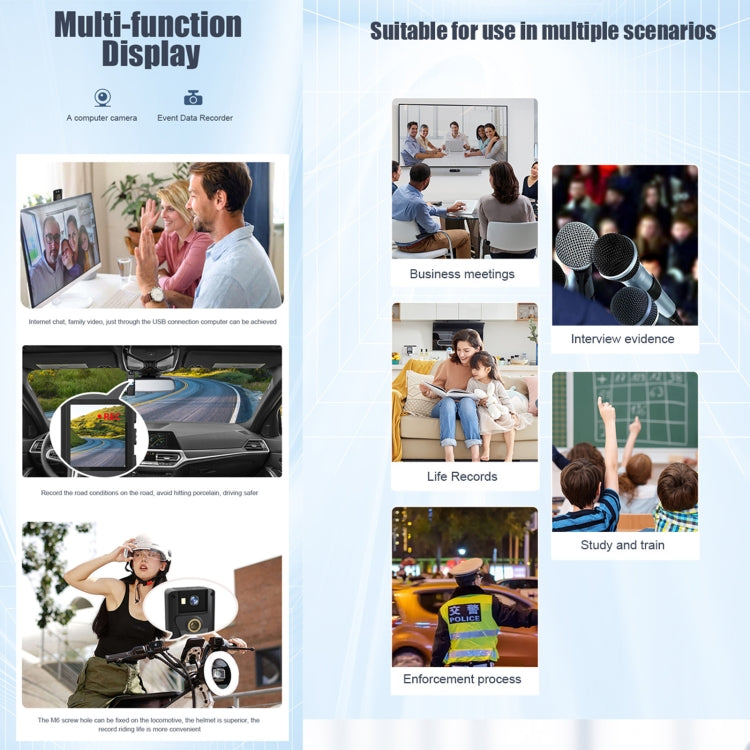 L12 180 Degrees Rotation Conference Video Recording Camera Mini HD 720P WiFi Camera  - Black