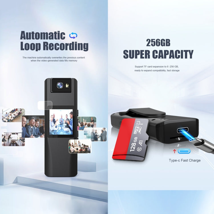 L12 180 Degrees Rotation Conference Video Recording Camera Mini HD 720P WiFi Camera  - Black