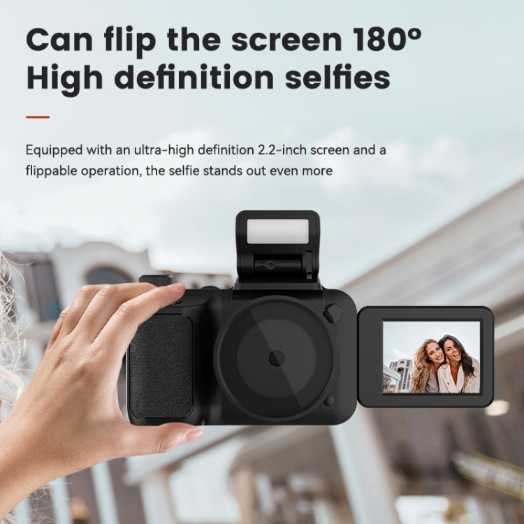 Y5000 4K Mini Digital Camera High Definition Selfies Student Digital Camera,  - Black