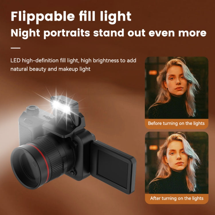 Y5000 4K Mini Digital Camera High Definition Selfies Student Digital Camera,  - Black