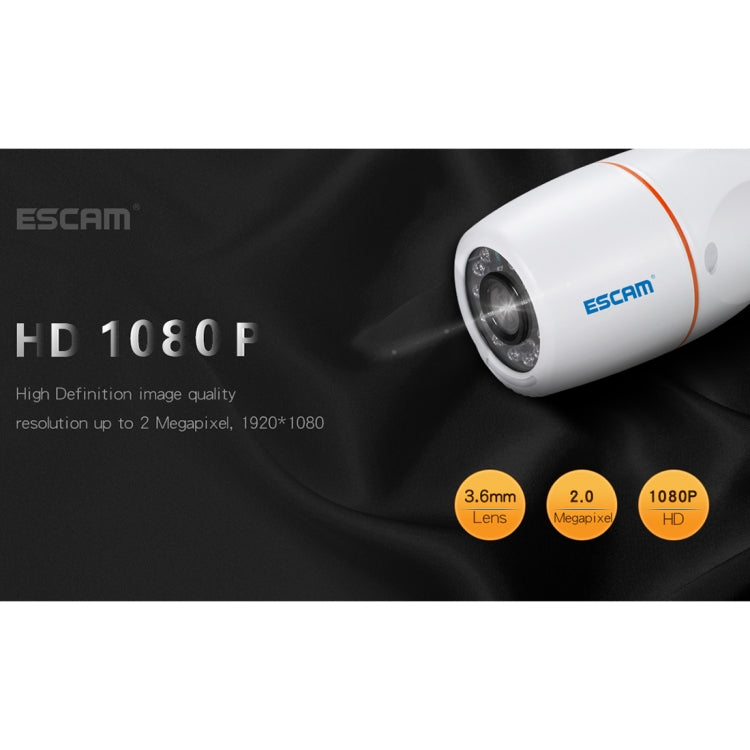 ESCAM PNK405 NVR Kits HD 1080P 4 Channel Security System Waterproof IR Camera, Support Night Vision, IR Distance: 10m