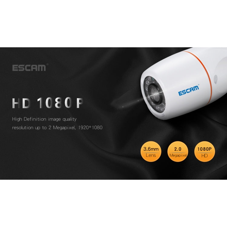 ESCAM PNK805 NVR Kits HD 1080P 8 Channel Security System Waterproof IR Camera, Support Night Vision / Motion Detection, IR Distance: 10m