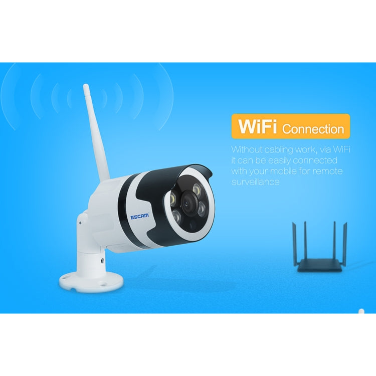 ESCAM QF508 Waterproof 2-way Audio Surveillance Security HD 1080P Wireless Wifi IP Bullet Camera, Support Night Vision / Motion Detection, IR Distance: 10m