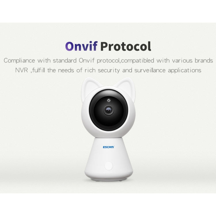 ESCAM QF509 Indoor 2-way Audio Tilt HD 1080P Wireless Wifi IP IR Camera, Support Night Vision / Motion Detection, IR Distance: 10m