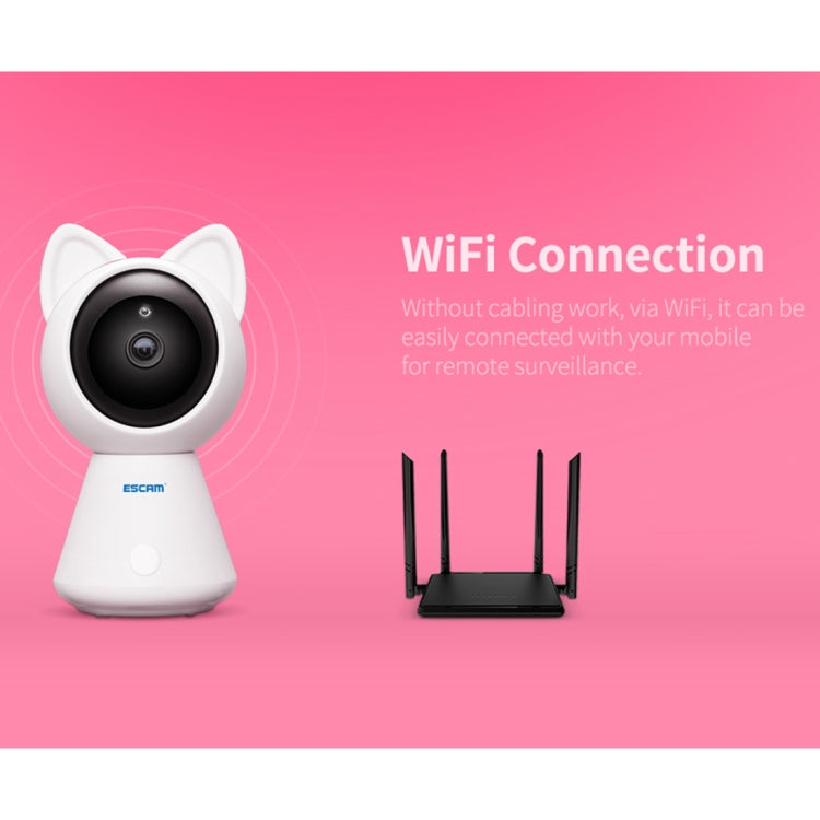 ESCAM QF509 Indoor 2-way Audio Tilt HD 1080P Wireless Wifi IP IR Camera, Support Night Vision / Motion Detection, IR Distance: 10m