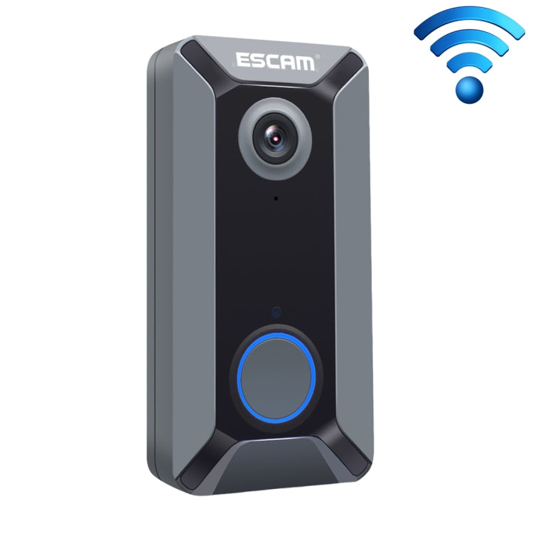ESCAM V6 720P 2.6mm 140 Degree Wide-angle Lens IP65 Waterproof Smart Wireless Video Doorbell without Battery & Chime, Support Infrared Night Vision & APP Push Notification & Free Cloud Storage