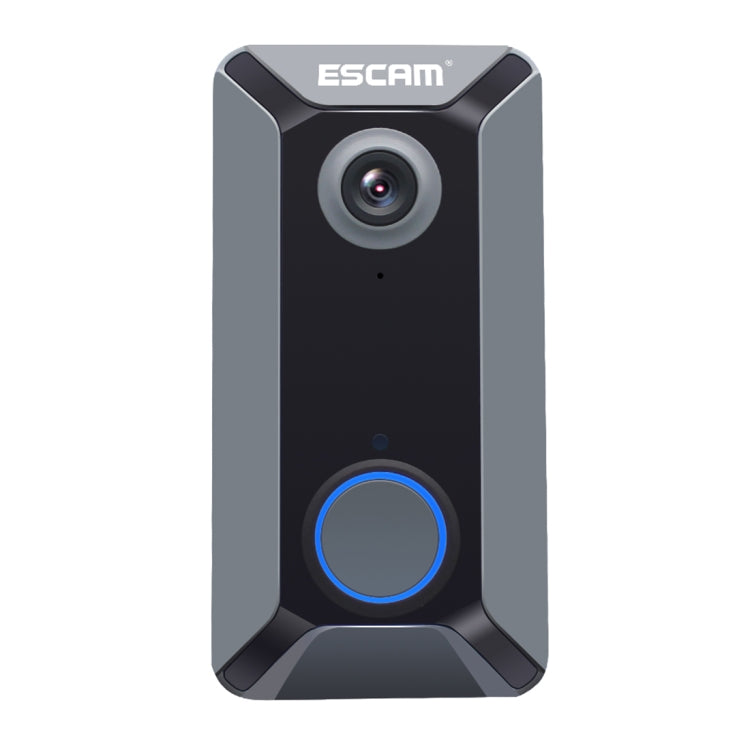 ESCAM V6 720P 2.6mm 140 Degree Wide-angle Lens IP65 Waterproof Smart Wireless Video Doorbell with Battery & Chime, Support Infrared Night Vision & APP Push Notification & Free Cloud Storage