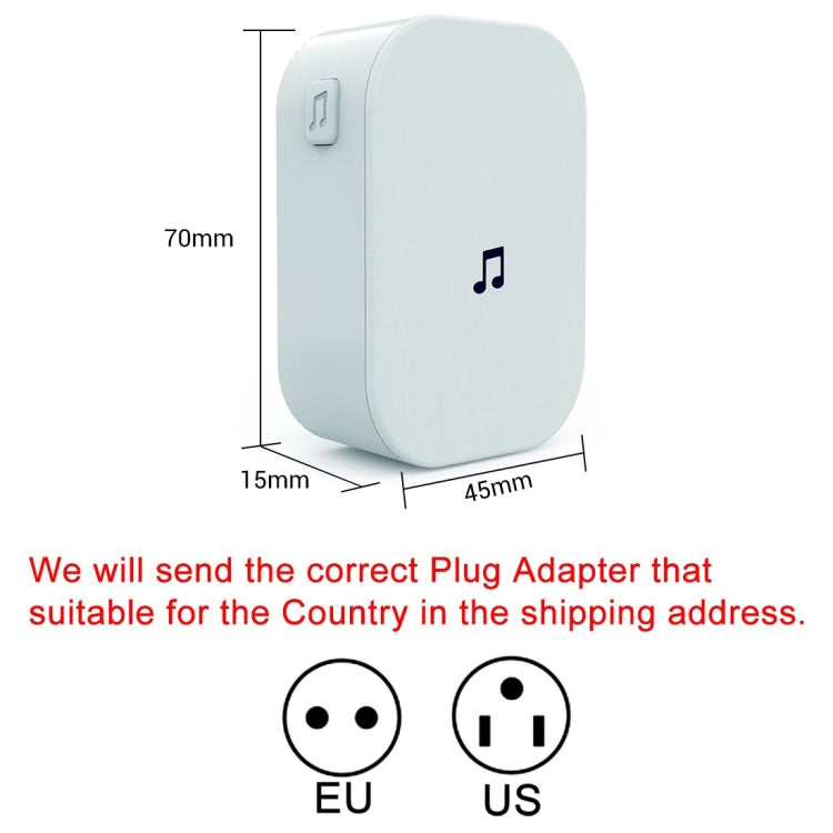 ESCAM V6 720P 2.6mm 140 Degree Wide-angle Lens IP65 Waterproof Smart Wireless Video Doorbell with Battery & Chime, Support Infrared Night Vision & APP Push Notification & Free Cloud Storage