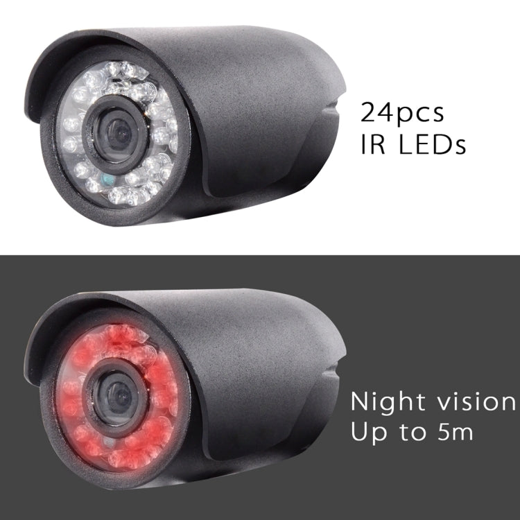 WQ-7001b 24 Lights Infrared Waterproof Camera(Black)
