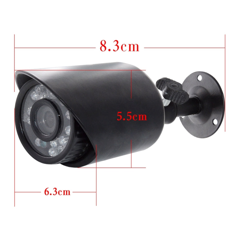 WQ-7002 HD Infrared Gun Type Analog 24 Lights Infrared Camera(Black)