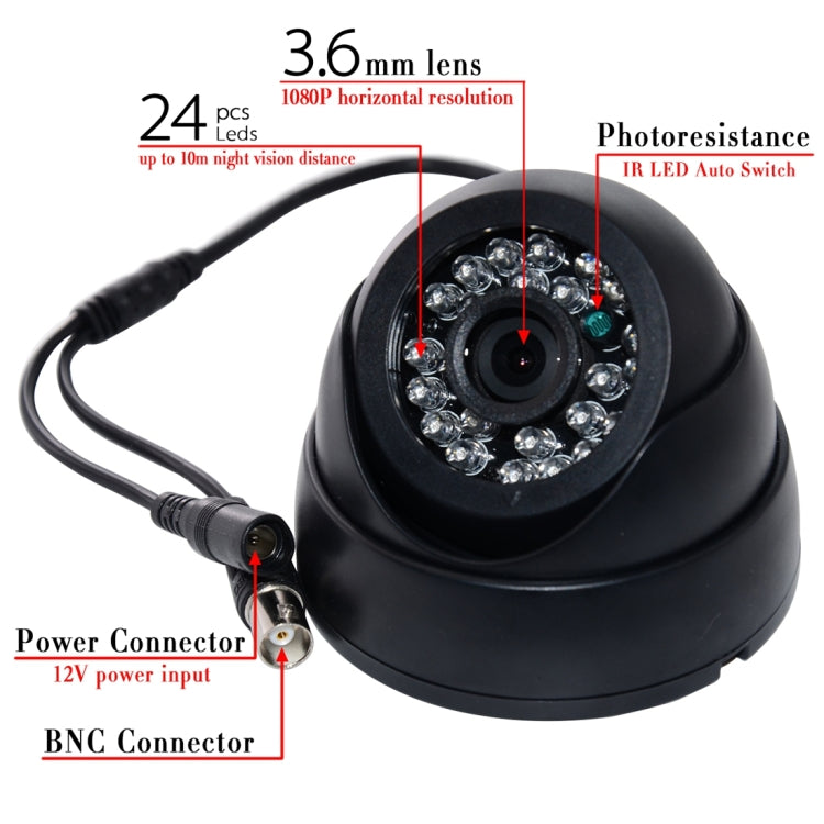 WQ-7005 24 LED Lights Conch Camera(Black)