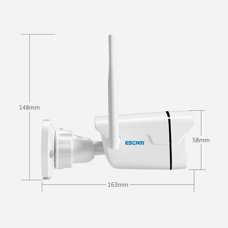 ESCAM PVR001 ONVIF HD 720P P2P Private Cloud IP66 Waterproof Security IP Camera, Support Night Vision / Motion Detection / TF Card (64GB Max), IR Distance: 10m,