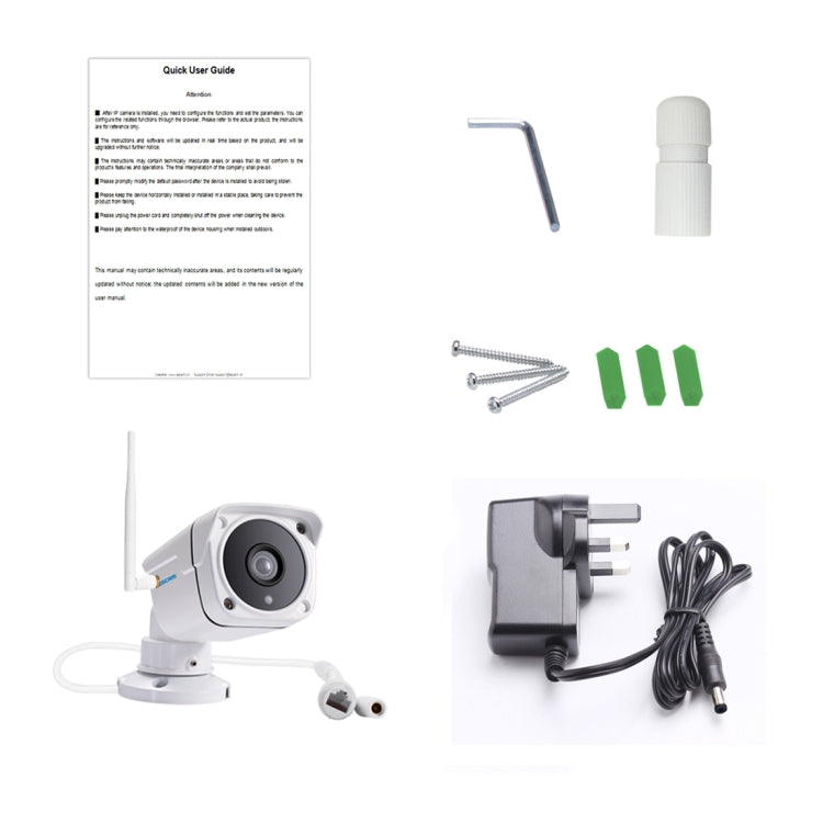 ESCAM PVR001 ONVIF HD 720P P2P Private Cloud IP66 Waterproof Security IP Camera, Support Night Vision / Motion Detection / TF Card (64GB Max), IR Distance: 10m,