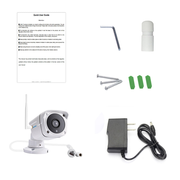 ESCAM PVR001 ONVIF HD 720P P2P Private Cloud IP66 Waterproof Security IP Camera, Support Night Vision / Motion Detection / TF Card (64GB Max), IR Distance: 10m,