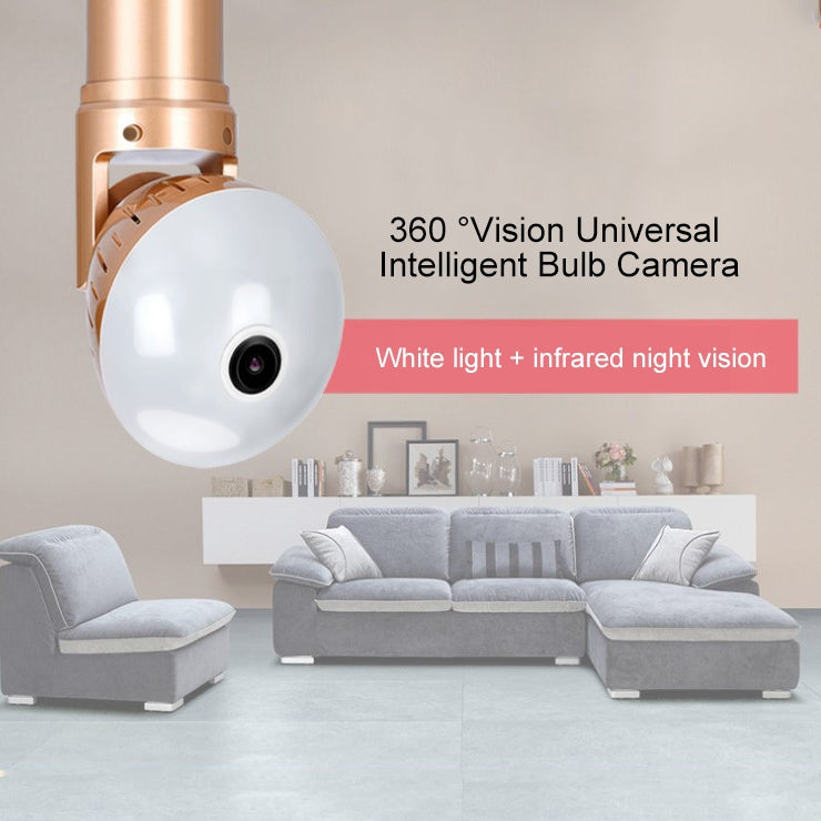 2.0 Megapixel Panoramic Universal Light Bulb Camera Mobile Phone Remote Installation Home Network HD Plug and Play V380 Monitoring