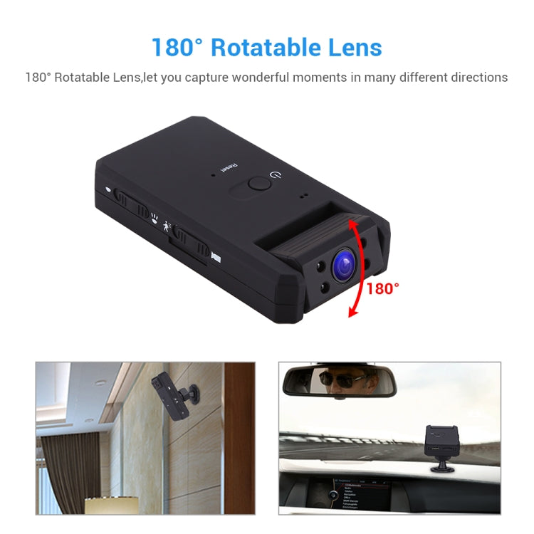 MD90 2.0MP CMOS 4K HD Mini WiFi IP Camera, Support Infrared Night Vision & Motion Detection & 32G TF Card (Black)