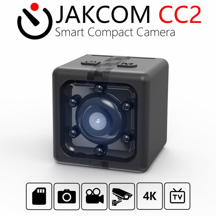 JAKCOM CC2 1080P HD Recorder Cube Smart Mini Camera, with Infrared Night Vision & Motion Detection(Black)