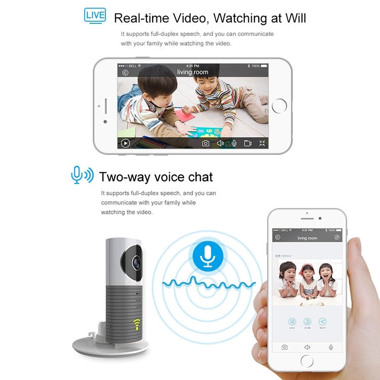 Automatically Enable Light Sensor Intelligent Home Wireless Wifi IP Camera, Support Video & Snapshot & Infrared Detect
