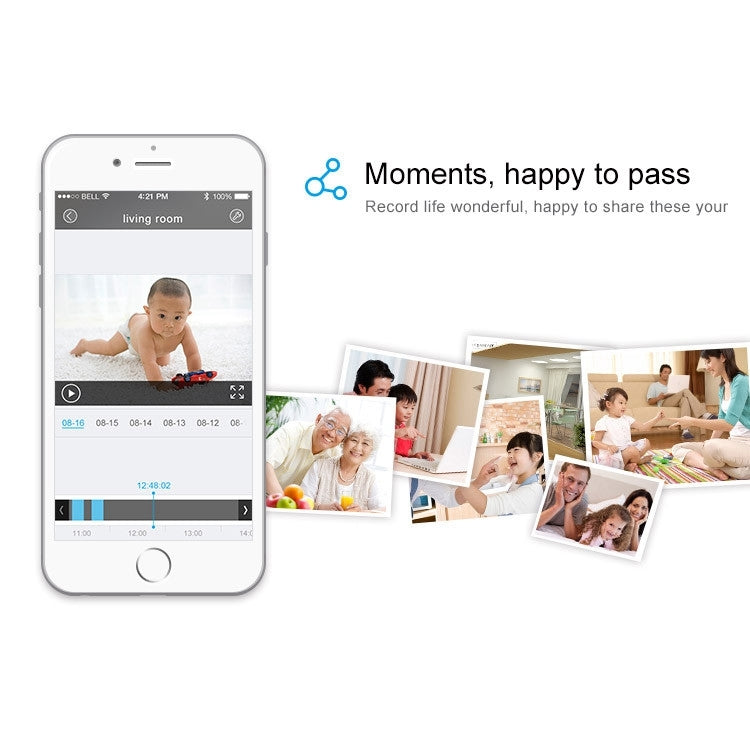 Automatically Enable Light Sensor Intelligent Home Wireless Wifi IP Camera, Support Video & Snapshot & Infrared Detect