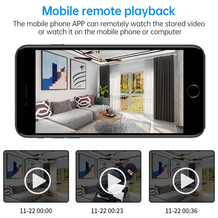 W20 1080P Household Smart Wifi Wireless Network Infrared Low Power Human Detection HD Camera(Black)