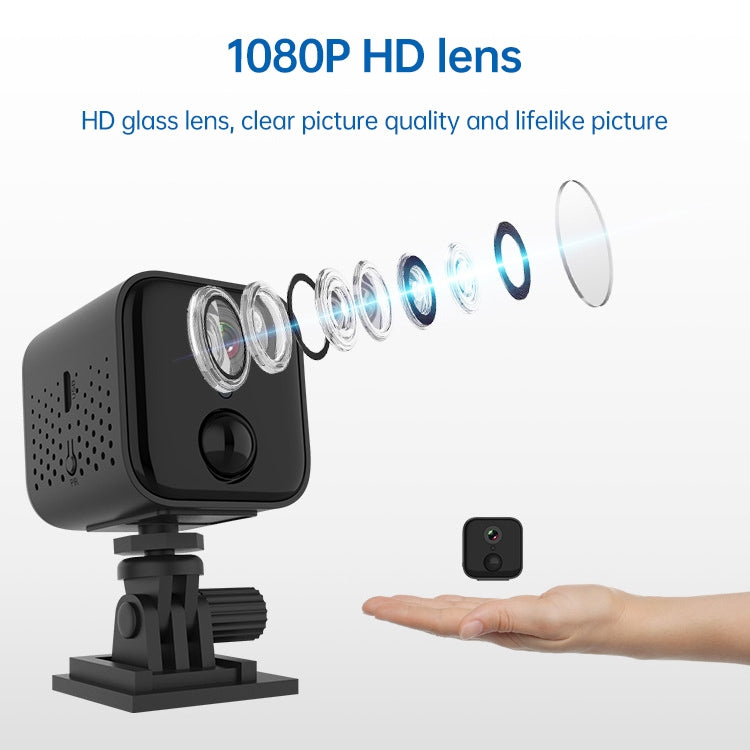 W20 1080P Household Smart Wifi Wireless Network Infrared Low Power Human Detection HD Camera(Black)
