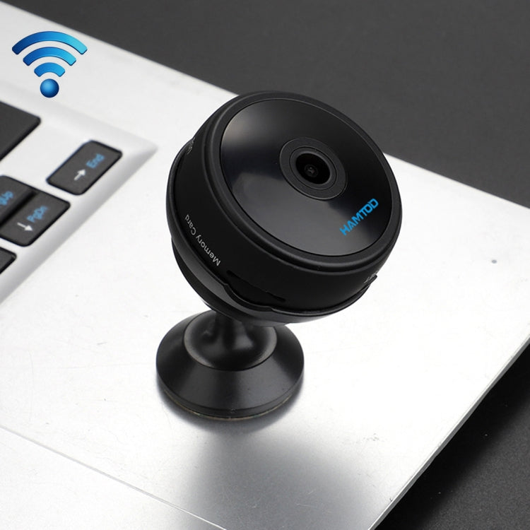 HAMTOD Q13 HD 1080P WiFi Control 150 Degrees Wide Angle Comparable Intelligent Camera, Support TF Card & Night Vision & Motion Detecting(Black)