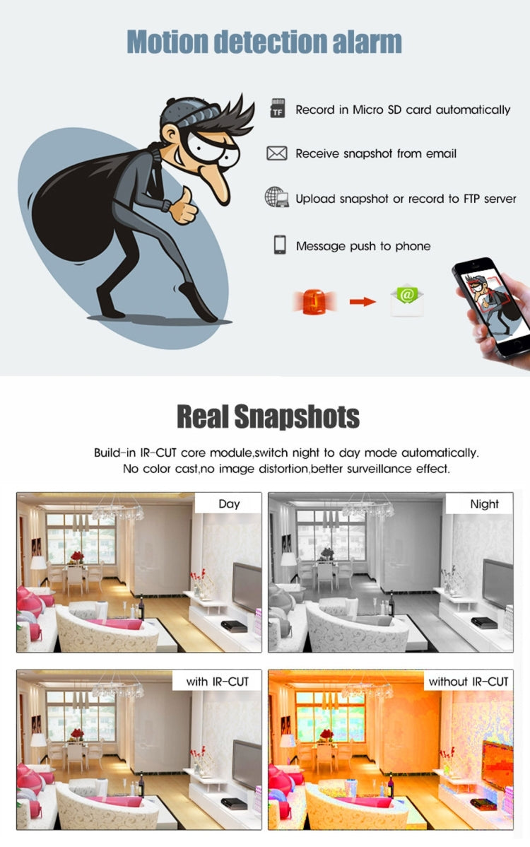 Bosesh-HR08E ONVIF HD 1080P 1/2.9 inch 3X Optical Zoom Auto Focus CMOS 2.0MP Pixel Dome IP Camera, Support Night Vision / Motion Detection / WiFi, IR Distance: 15m