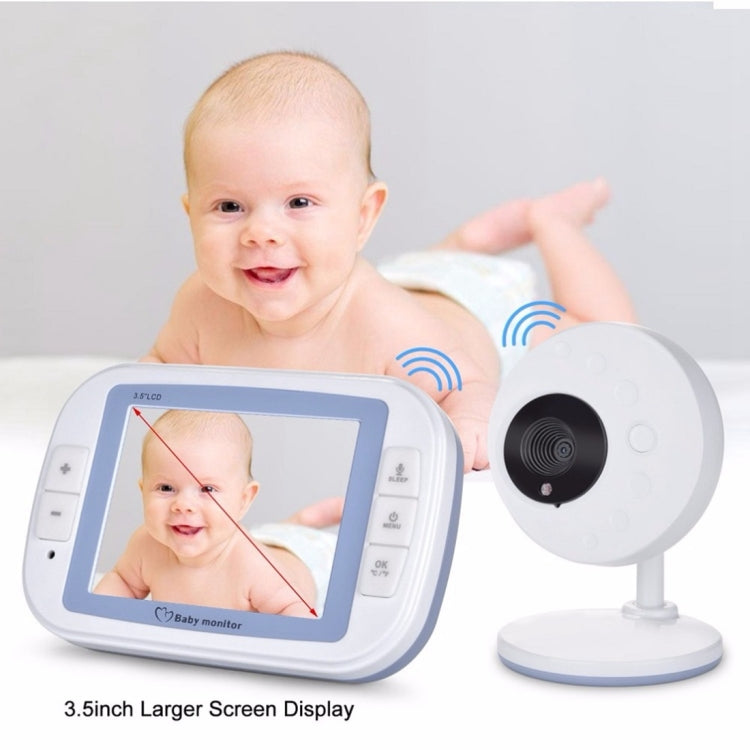 3.5 Inch Larger Screen Display Wireless Digital Monitoring Camera Baby Career  Monitor Wireless Baby Monitor,UK Plug SP851(Black White)