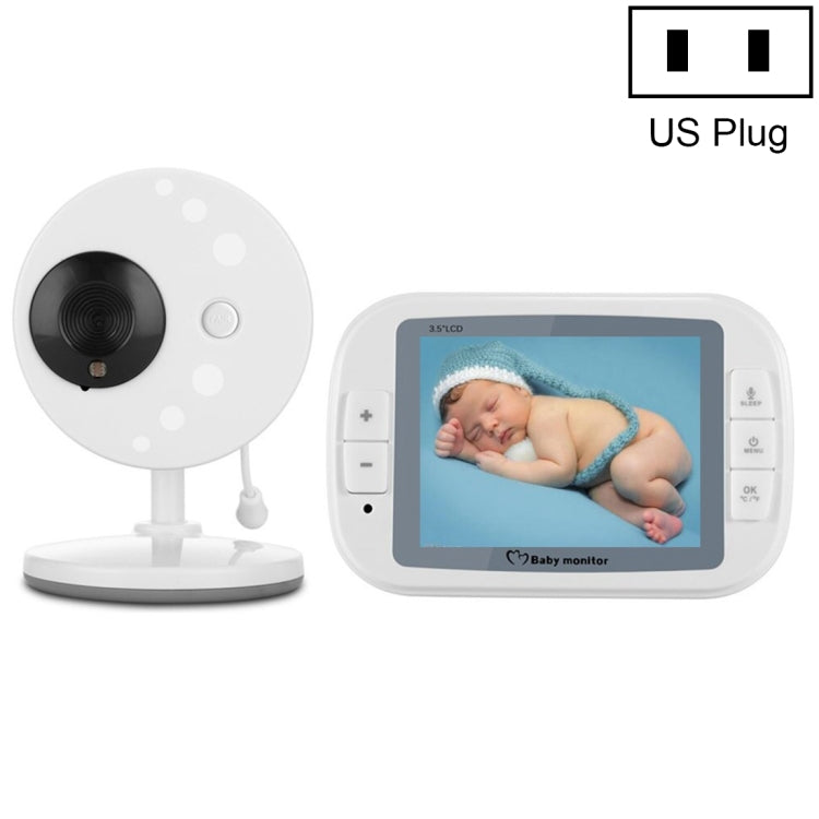 3.5 Inch Larger Screen Display Wireless Digital Monitoring Camera Baby Career  Monitor Wireless Baby Monitor,US Plug SP851(Black White)