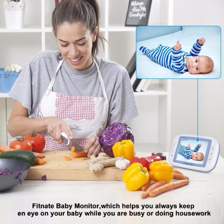 3.5 Inch Larger Screen Display Wireless Digital Monitoring Camera Baby Career  Monitor Wireless Baby Monitor,US Plug SP851(Black White)