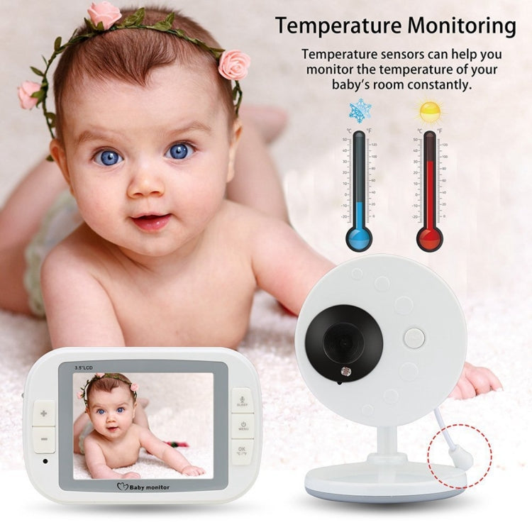 3.5 Inch Larger Screen Display Wireless Digital Monitoring Camera Baby Career  Monitor Wireless Baby Monitor,US Plug SP851(Black White)