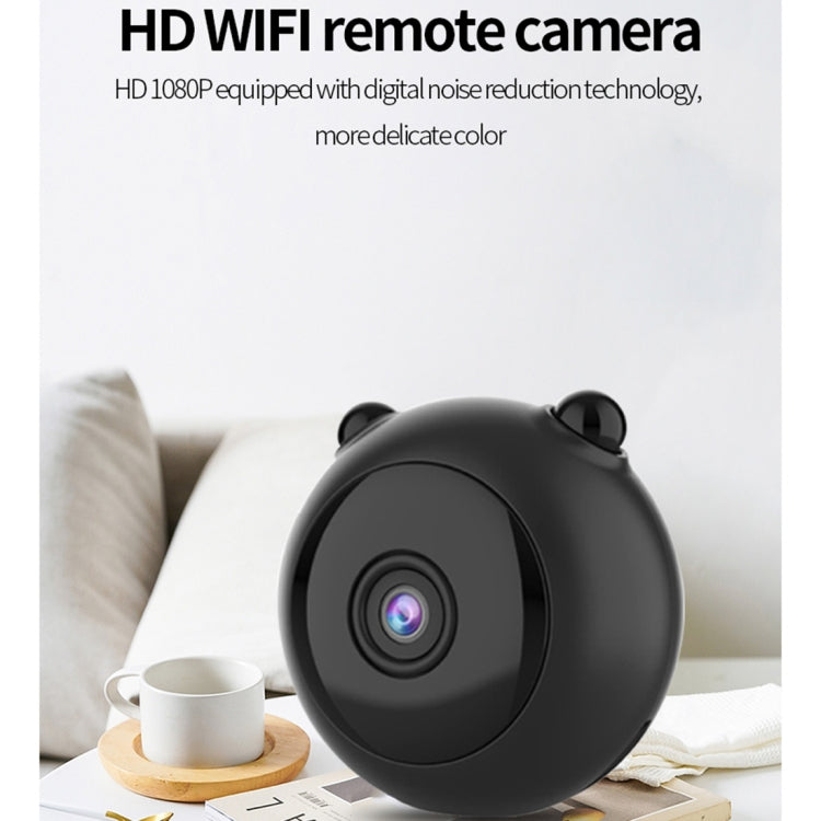 A12 1080P HD Wireless Smart Panda WiFi Remote Camera, Support Night Vision / Motion Detection / TF Card / 150 Degrees View Angle (Black)