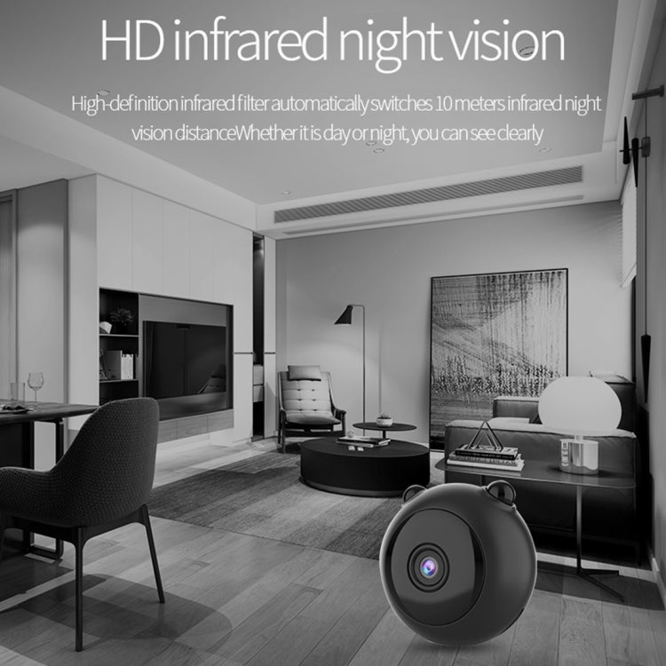 A12 1080P HD Wireless Smart Panda WiFi Remote Camera, Support Night Vision / Motion Detection / TF Card / 150 Degrees View Angle (Black)