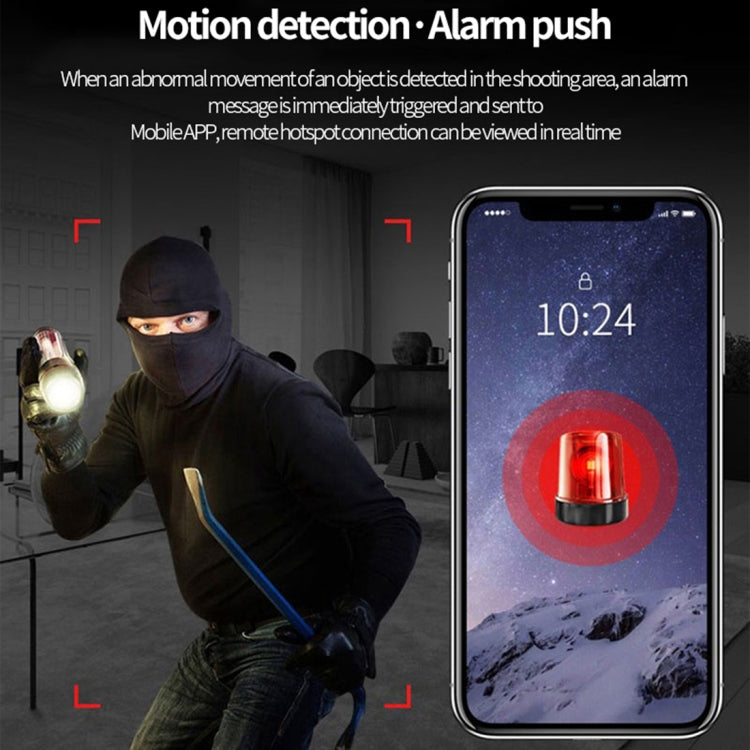 A12 1080P HD Wireless Smart Panda WiFi Remote Camera, Support Night Vision / Motion Detection / TF Card / 150 Degrees View Angle (Black)